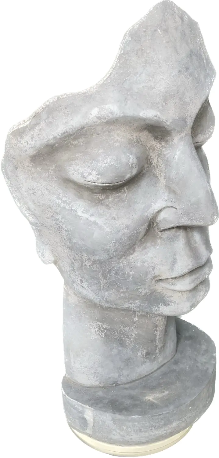  Product image 3 of the product “Aras - Face looking to the right, 90 cm H | cast stone ”